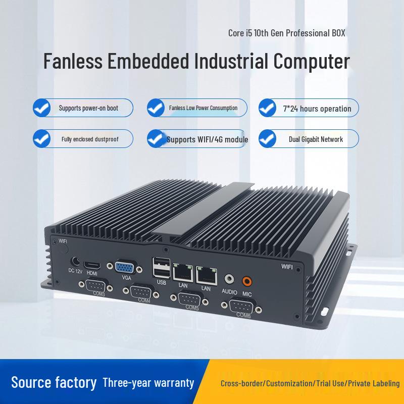 Безвентиляторный мини-промышленный ПК Core i5/i7 - Пылезащищенный встраиваемый компьютерный хост ITX06FL/Barebones System