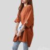 2023 Oversized Mid-Length Women's T-Shirt - Short Sleeve, Loose Fit, European Style