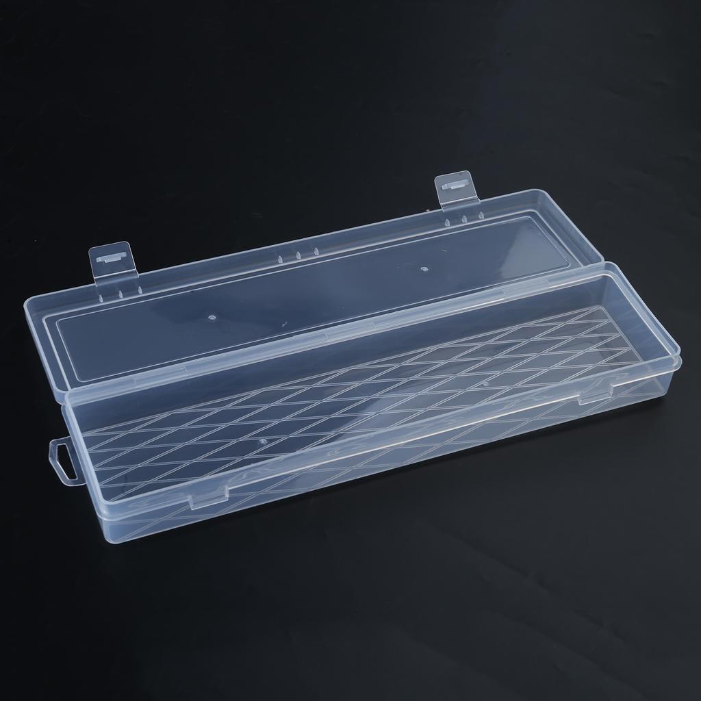 14 Zoll großer Werkzeugkasten mit großem Fassungsvermögen, transparenter, rechteckiger, langer Koffer, Teile-Organizer für effiziente Aufbewahrung und einfachen Zugriff