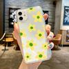 Lovely Summer Pink Black Daisy Flower Phone Case For iPhone 14 15 Pro MAX 11 13 12 XS X SE20 XR 7 8Plus Floral Clear Soft Cover