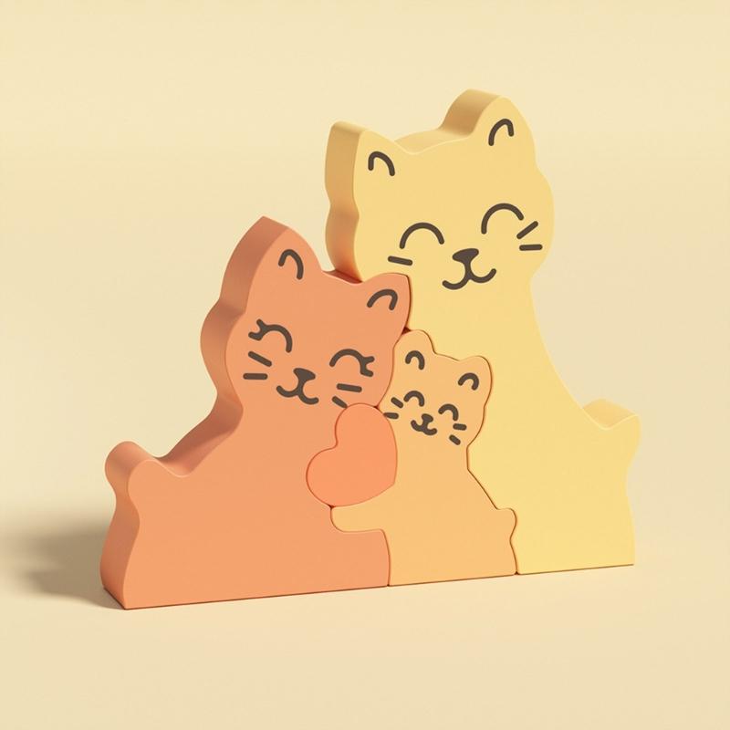 Desktop Ornament Mold Animal Holding Love Heart Candle Mould Silicone Mould for Jewelry Making and Handmade Craft