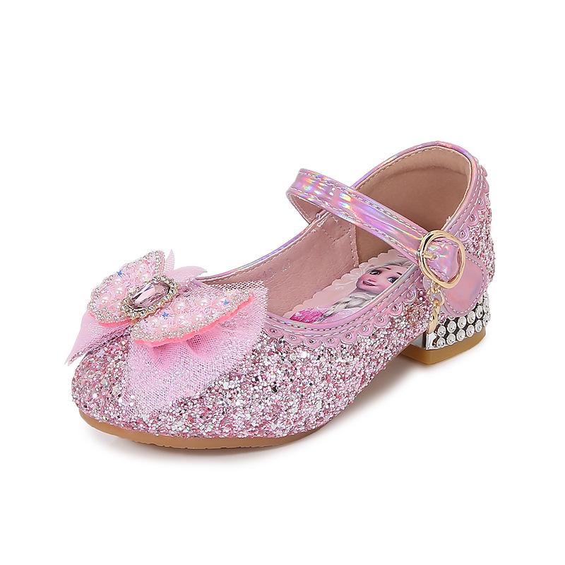 

Princess Elsa Crystal Velcro High Heels for Girls - Blue Spring & Autumn Collection 38 рожевий