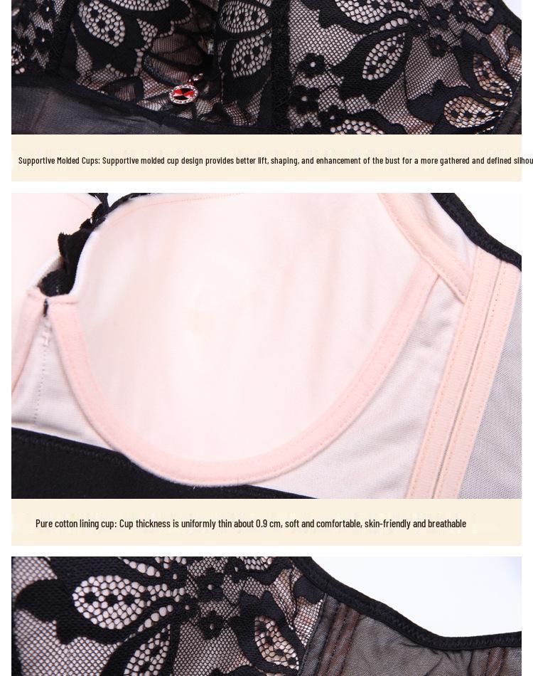 Plus Size Adjustable Full-Cup Bra with Side Support 