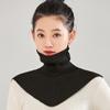 Keep Warm Turtleneck Fake Collar Solid Color Wool Scarf Simple Knitted Bib  Autumn Winter
