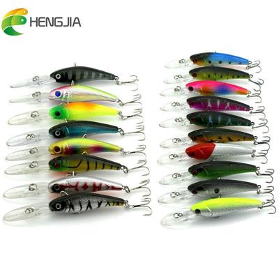HENGJIA 2 Modelle 18-teiliges gemischtes Minnow-Köder-Set-Set für tiefe Gewässer mit langen Lippen, künstlicher Köder, Angelgerät