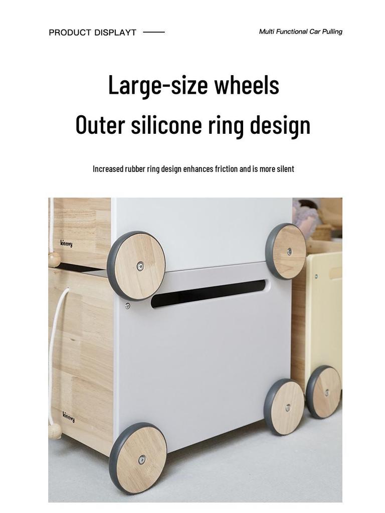 Children's Playhouse Shopping Cart Toy - Educational Storage Trolley for Kids