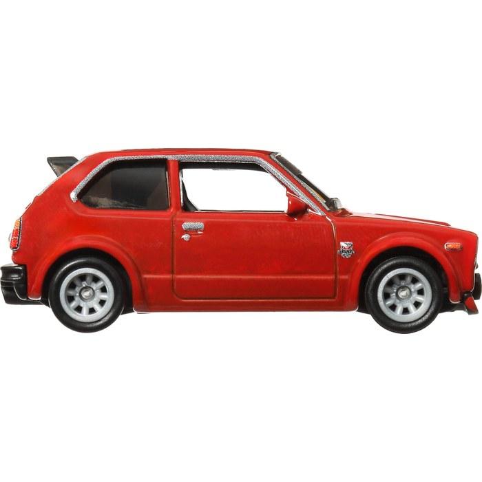Hot Wheels Car Culture Japan Historics 4 '73 Honda Civic Custom Vehicle Toy Diecast Car, Red, 1/64 (2-Pack)
