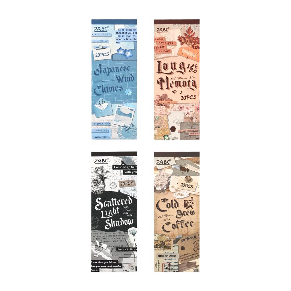 1pack/20Pcs Vintage Old Things Die-Cut Sticker Book DIY Handmade Album Scrapbooking Decorative Paper Supplies