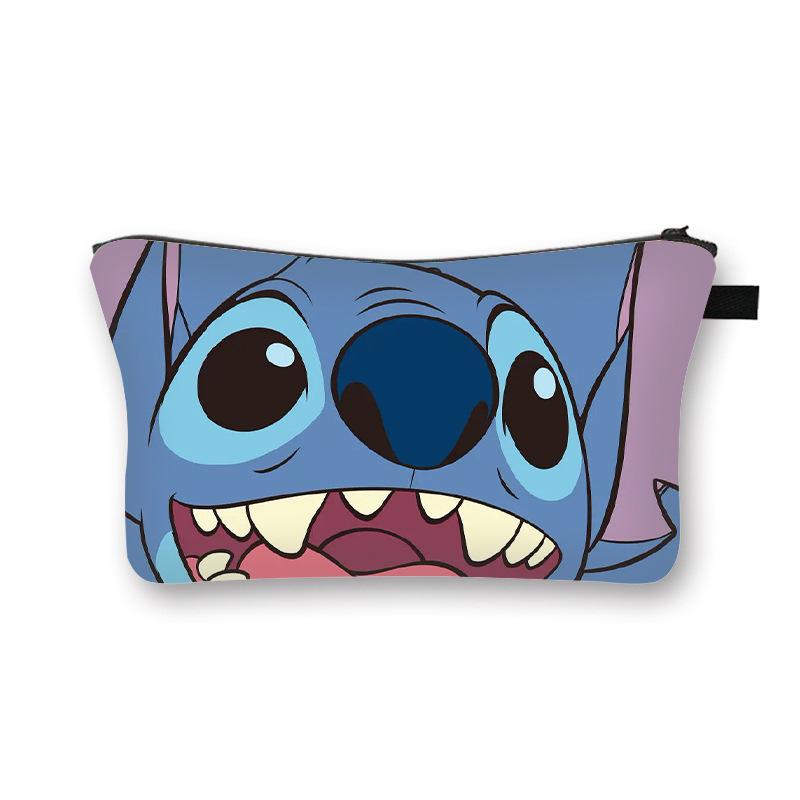Stitch'S New Cosmetic Bag, Children'S Fashion Portable Double-Sided Toilet Bag, Girls' Outdoor Travel Clutch Storage Bag