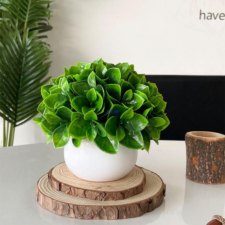 Artificial Bonsai Green Plants for Desk and Living Room Decoration
