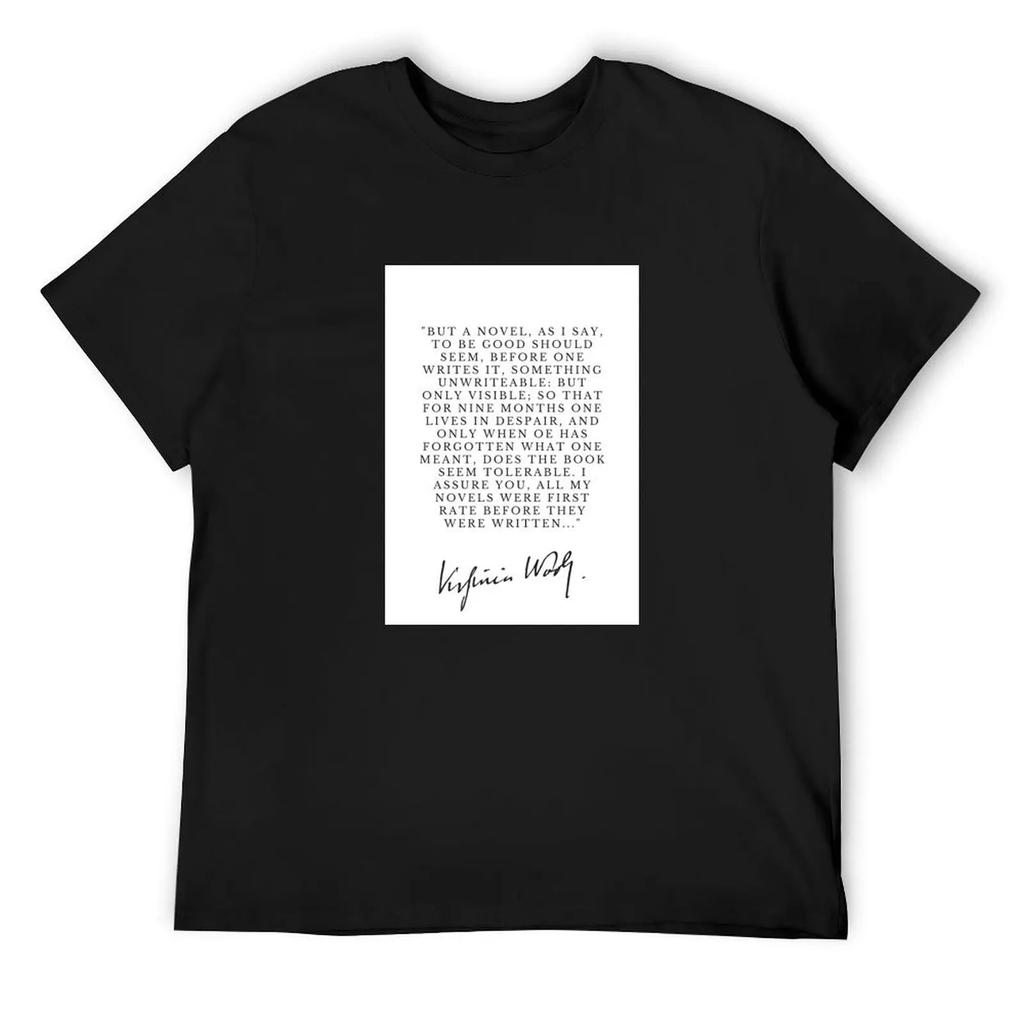 Virginia Woolf Zitat T-Shirt Ästhetische Kleidung Bluse Neue Edition Sommer Tops T-Shirts für Männer Pack