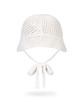 Bajal New Wave Bazal Punched Knit Bonnet Hat White