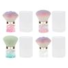 Professional Nail Dust Brush Set, 2-Piece Manicure Powder Remover & Blush Makeup Brushes with Protective Case
