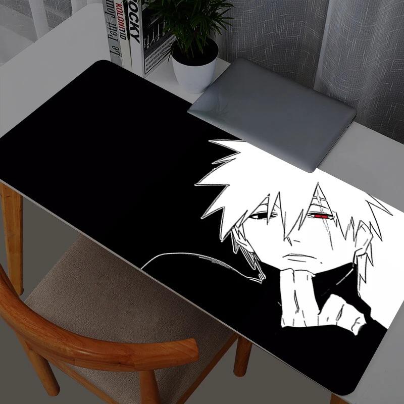 Mouse Pads Naruto Kakashi Hatake Mouse Pad Gamer Large Computer Notebook Pc Mousepad Carpet Gaming Accessories Keyboard Desk Mat