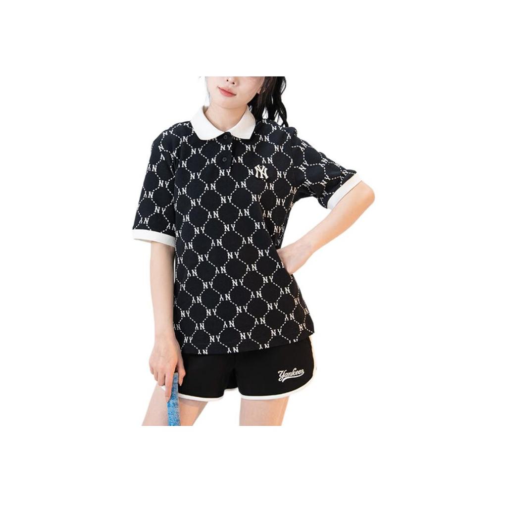 New MLB Polo Shirts Women's Black 3FPQM0243-50BKS