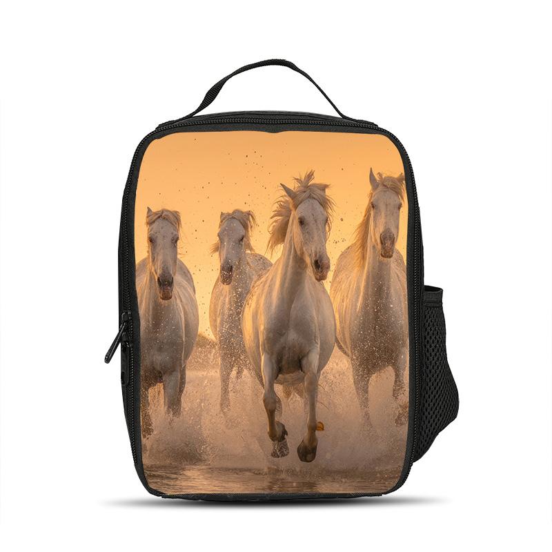 Horse Ice Pack Animal Horse 3D Printing Large Capacity New Casual Design for Primary and Secondary School Students