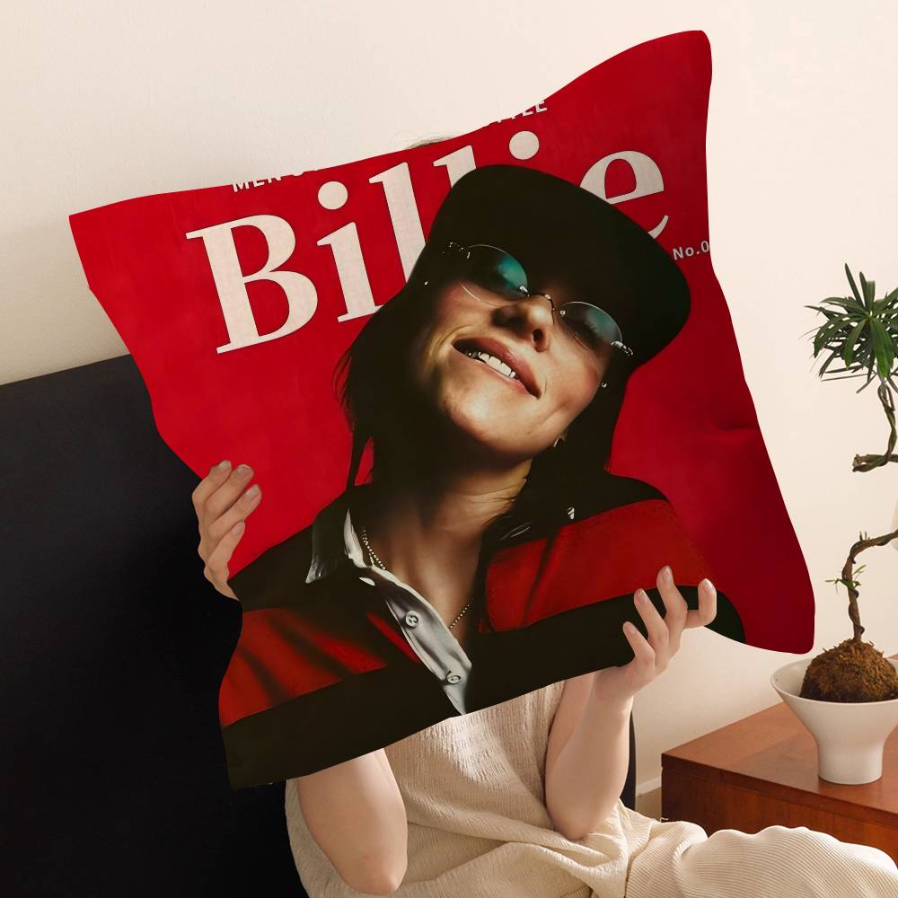 Hot Singer B-Billie E-Eilish Maple Design Cushion Cover Happy Autumn Harvest decor Holiday Decorati Pillow Cover