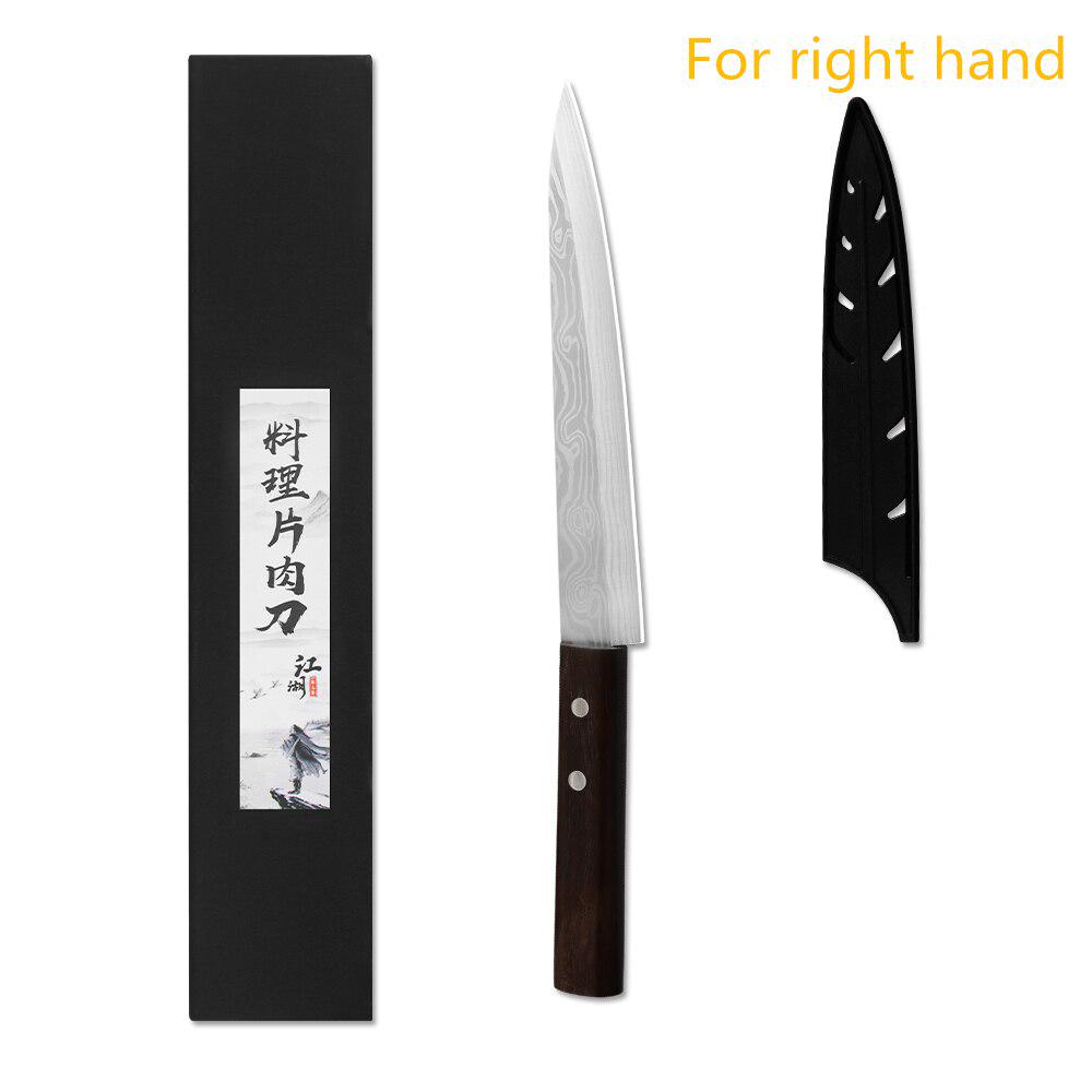 

Sashimi Нож 8 дюймов Ультра-тонкий лосось суши Ножи японский рыбный нож нержавеющей стали Кухня Филлинг Ножи с подарочным ящиком