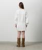 Three To Eighty Pleats Ribbon Dress White