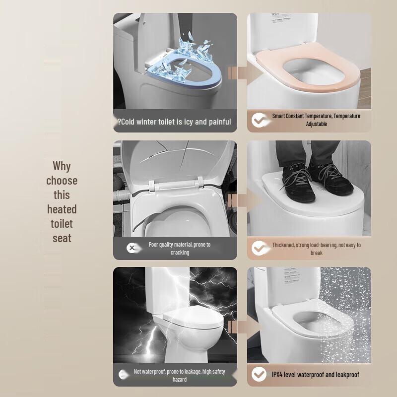 V-Type Heated Electric Toilet Seat