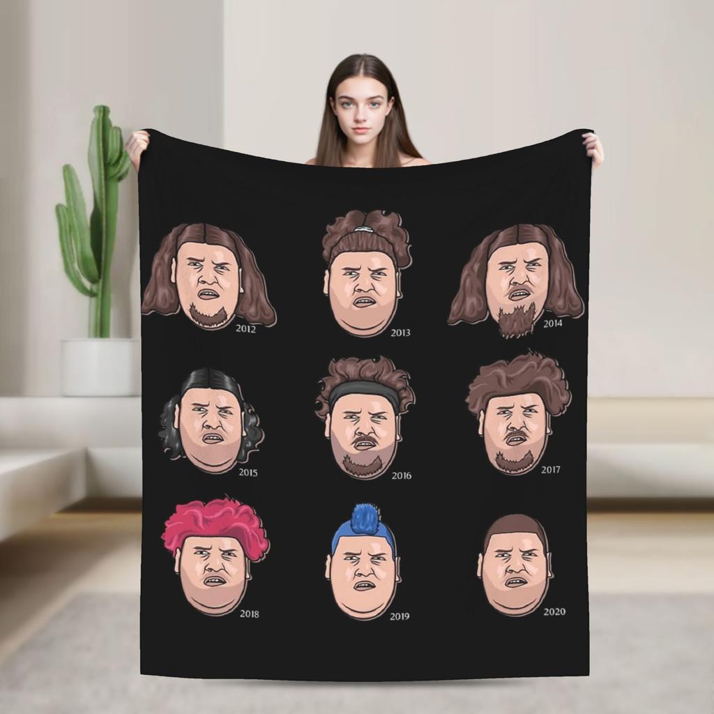 Drachenlord Poster Rainer Winkler Blanket Flannel Print Superstar Portable Thin Throw Blanket for Bedroom