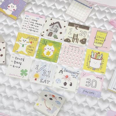 Waka Waka Hand-painted 60-Day Date Stickers Mini Paper Pad
