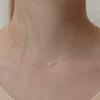 (Silver 925) Only Pearl Box Chain Necklace NZ2165