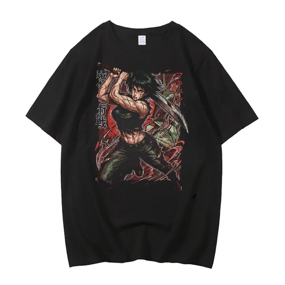 2026 Jujutsu Kaisen Summer T Shirt Anime Zenin Maki Printing Cotton Tshirt Unisex and Women Harajuku Fashion Loose
