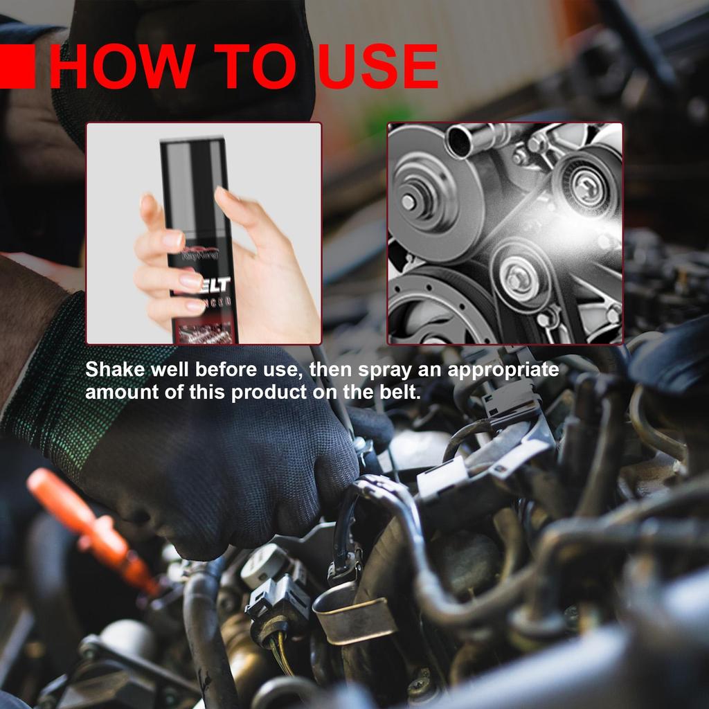 RAYHONG Samochodowy Silnik Pasek Wyciszacz Samochodowy Pasek Grzechotanie Starzenie Pasek Gumowy Ochrona i Konserwacja