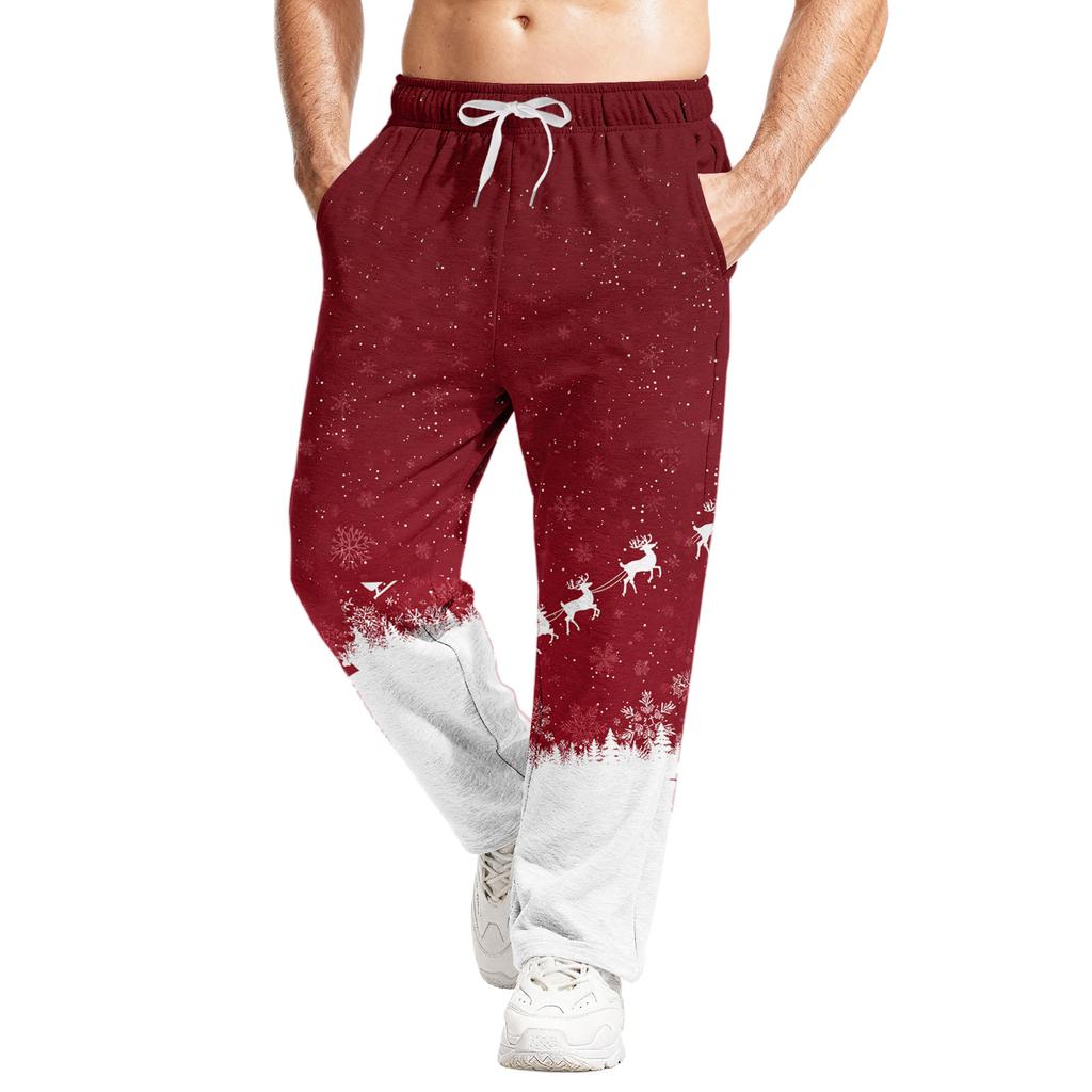 Men's Relaxed-Fit Casual Sweatpants With Stretch Waistband And Drawstring Yoga Pants