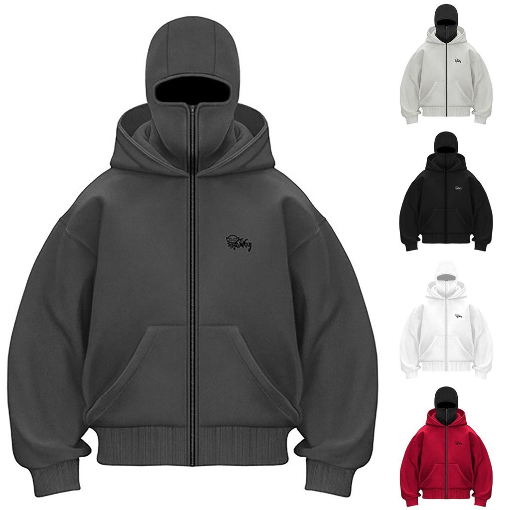 Hooded Hoodie Short Jacket Men's And Women's Double Hat Outdoor Sports Jacket