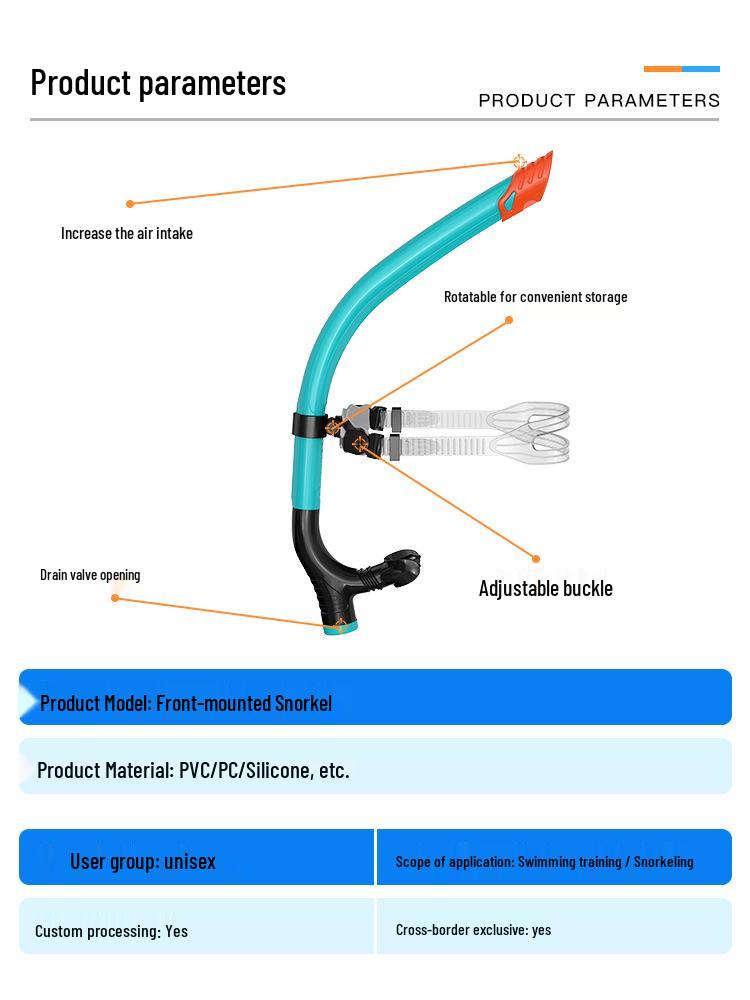 Silicone Swim Goggles & Semi-Dry Snorkel Set for Training and Free Diving