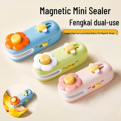 Compact Hand-Press Plastic Bag Sealer for Snacks and Food Preservation