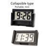 Car Interior Time Display Clock Button Battery Powered Clock Stick-On Mini Clock for Home Kitchen Bathroom