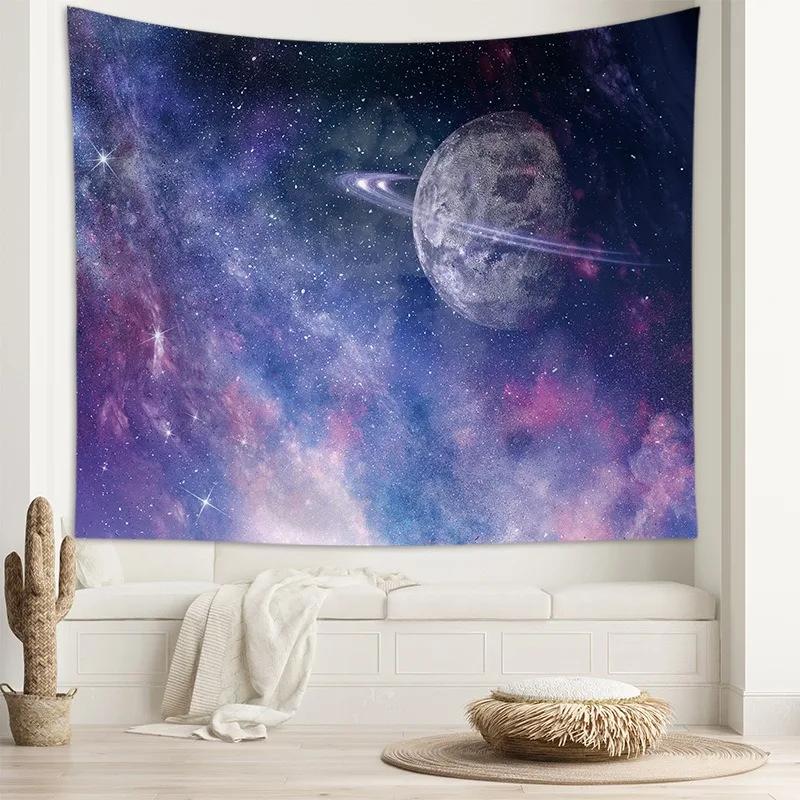 

Звездное небо Луна Гобелен Украшение стены дома Гобелен Спальня Гостиная Гобелен 100x75cm