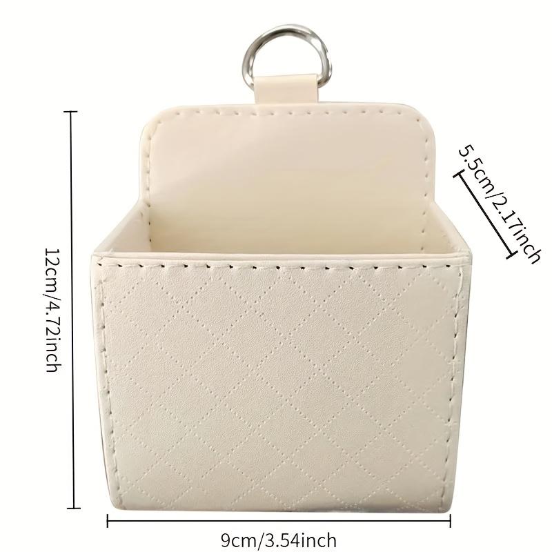 Car Vent Organizer - PU Leather Multi-Functional Air Vent Storage Box with Phone Holder, Compact Dashboard Organizer for Car Interior Accessories