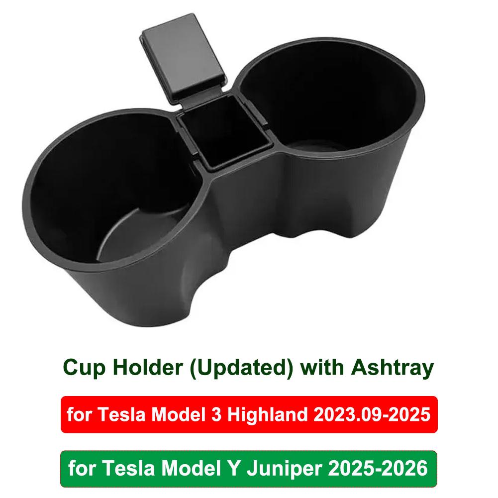 Car Cup Holder for Tesla Model Y Juniper Center Console Cup Mat TPE Water Bottle Holder Model 3 Highland interior Accessories