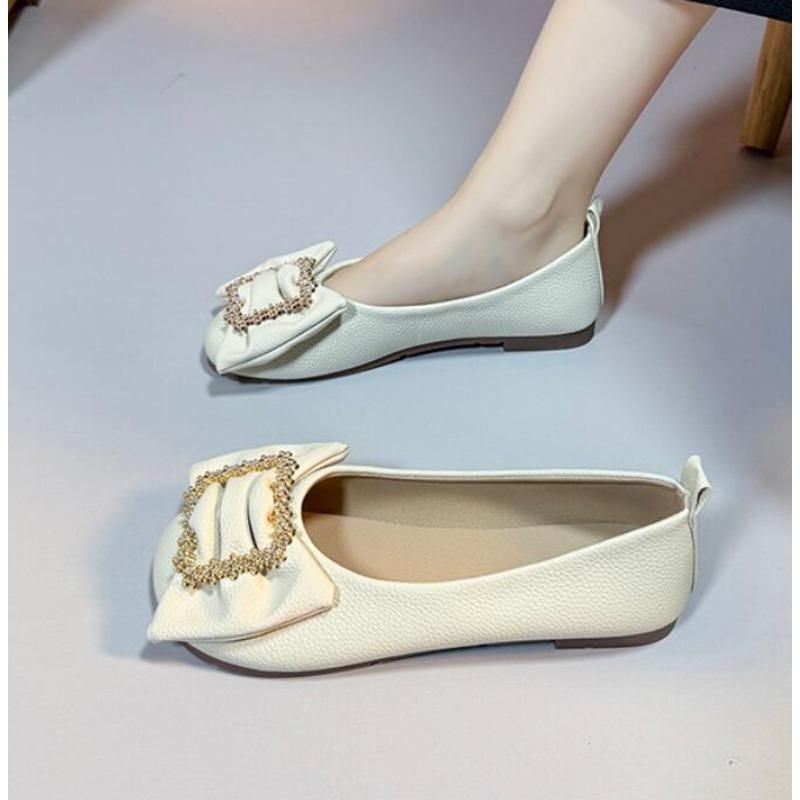 Mode Neue Elegante Leder Frühling Herbst Handgemachte Wohnungen Ballerina Schuhe Frauen Loafers Bequeme Weiche Leder Wohnungen Schuhe Plus Größe 43