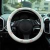 Nové auto potah na volant Roztomilé kreslené auto s protiskluzovou rukojetí Rukavice z lnu Vnitřní potah na volant