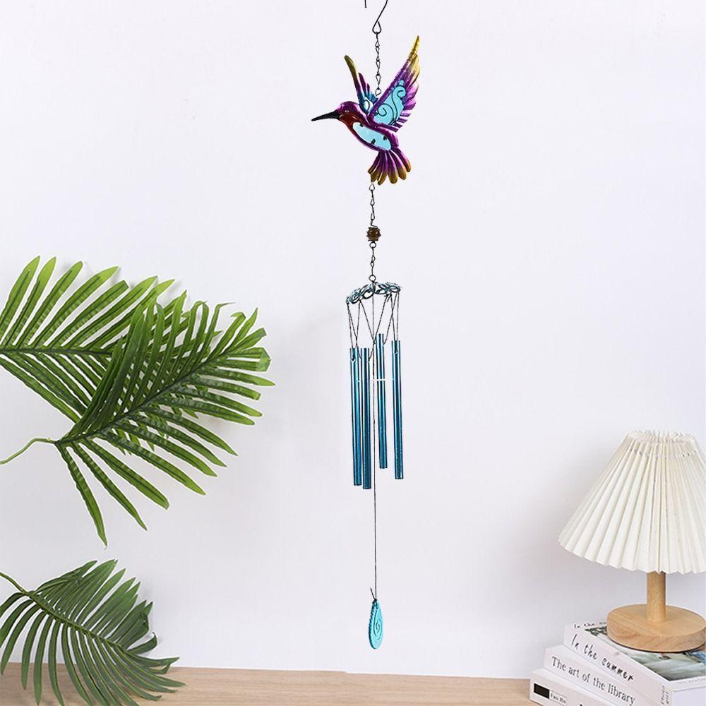 Creative Hummingbird Wind Chime Metal Hanging Decoration Garden Decoration Bell Pendant Gift