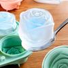 1PC Elegant Rose Shaped Ice Cube Mold Reusable Food Grade Silicone IceTray Ice Ball Mold for Effortless Dessert Summer Drinks