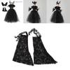 Classic Halloween Cartoon Cosplay Costume Suit For Kids- Maleficent Character Dress
