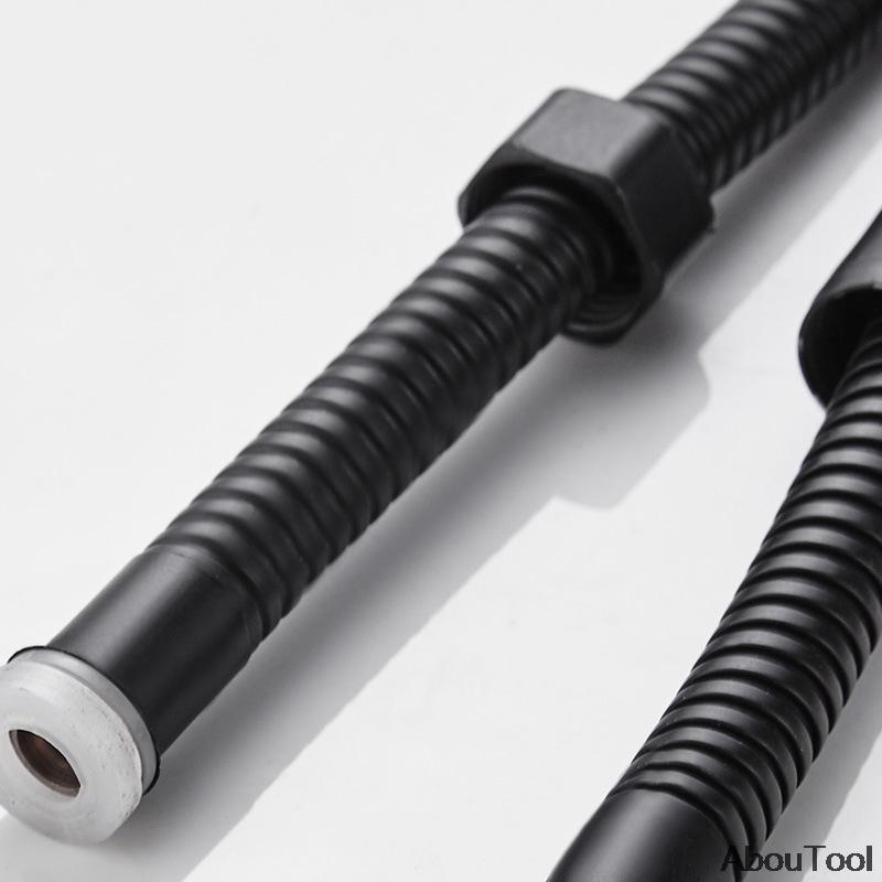 Black Hose 111cm 111cm Bathroom Shower Hose Faucet Tube Stainless Flexible Hose Plumbing Explosion-proof Silver Pipe 1/1