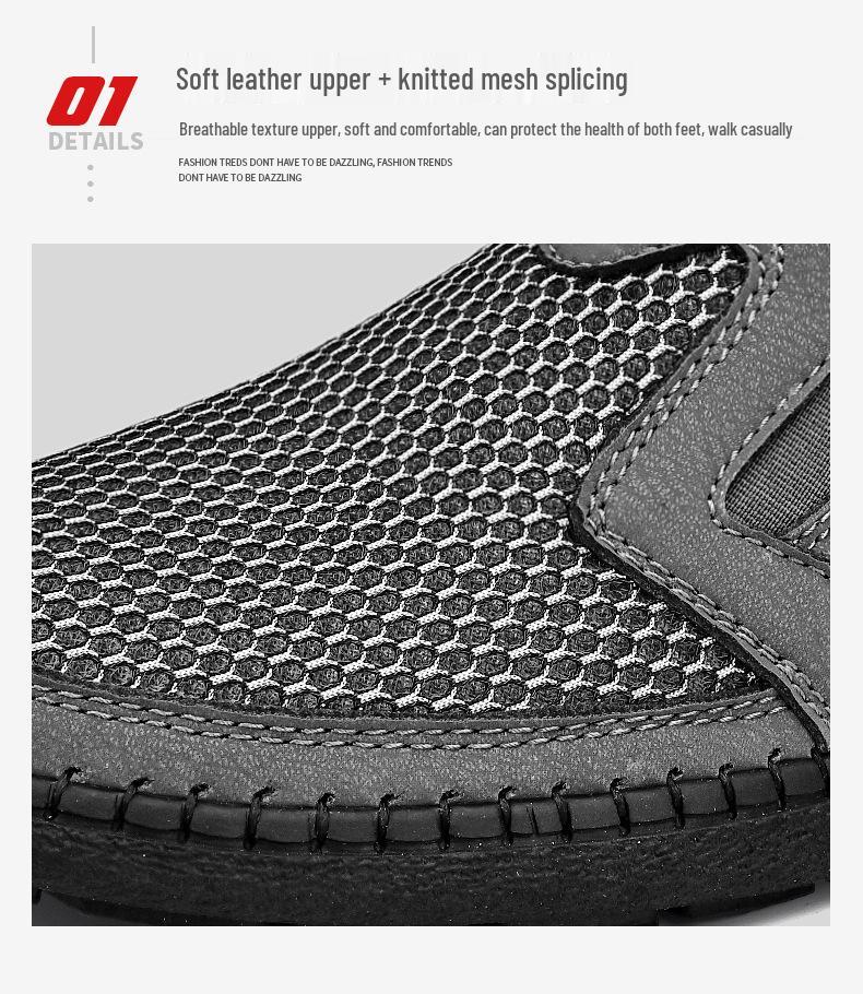 2023 Men's Breathable Mesh Slip-On Loafers: Soft Sole, Casual & Stylish