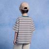 Champion Unisex Kids' Striped Embroidered Short Sleeve T-Shirt