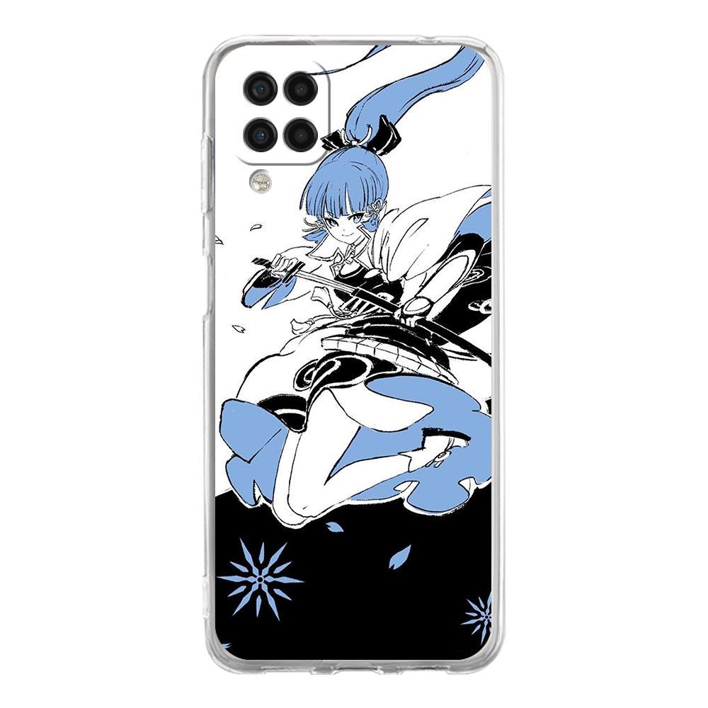 Genshin Impact Black and White Phone Case For Samsung A51 A71 A21S A12 A11 A31 A41 A01 A03S A13 A33 A73 A53 A52 A32 5G A23 Cover
