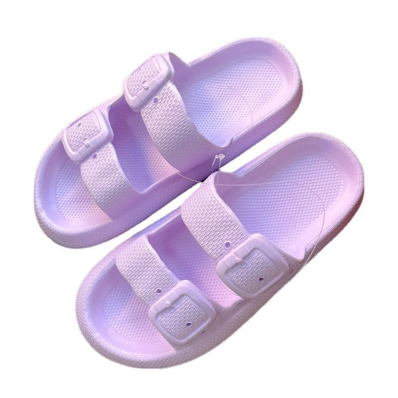 Pantuflas de baño con plataforma gruesa para hombre y mujer, sandalias de interior de EVA con suela suave a la moda