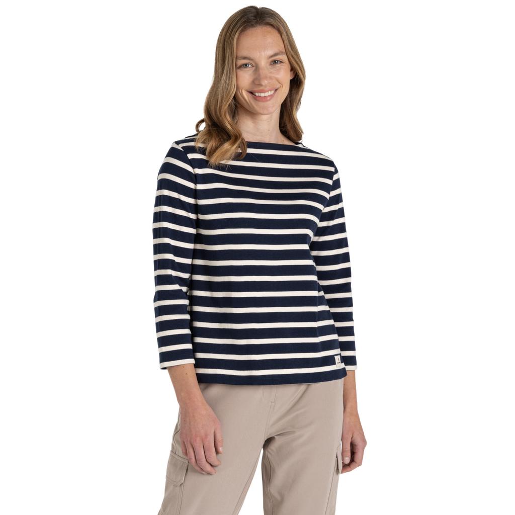 CRAGHOPPERS Womens/Ladies Painne Stripe Long-Sleeved Top