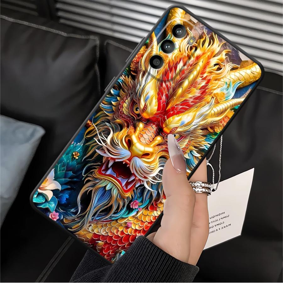 Phone Cover Case for Motorola Moto G53 G30 G50 G52 G71 G32 G51 G73 G60s G22 Edge40 Edge 20 Pro 30 Lite Cool Dragon