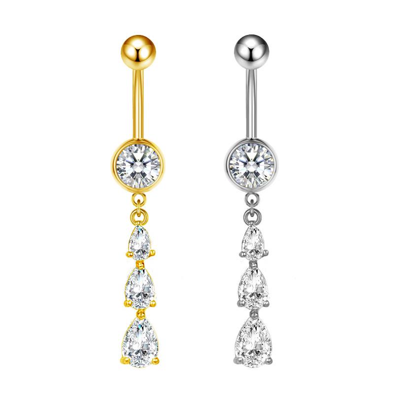 Gaibei Heart-shaped Cherry Navel Ring - Trendy European & American Style